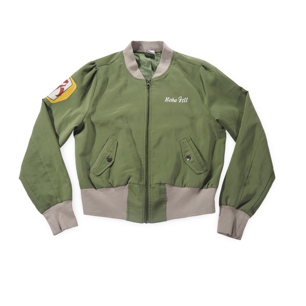 Her Universe Boba Fett Bomber Jacket‎ Women Medium Green Star Wars Mandalorian